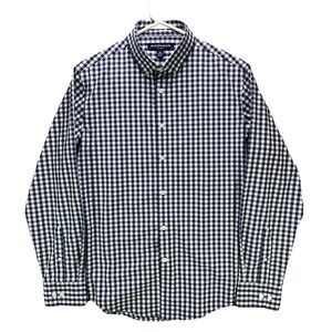 Mizzen Main Shirt Mens Medium Blue Check Leeward Trim Fit No Tuck Button Down